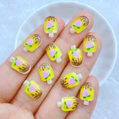 Resin Mini Fruit Popsicle Flat Back Miniatures for Nail Art
