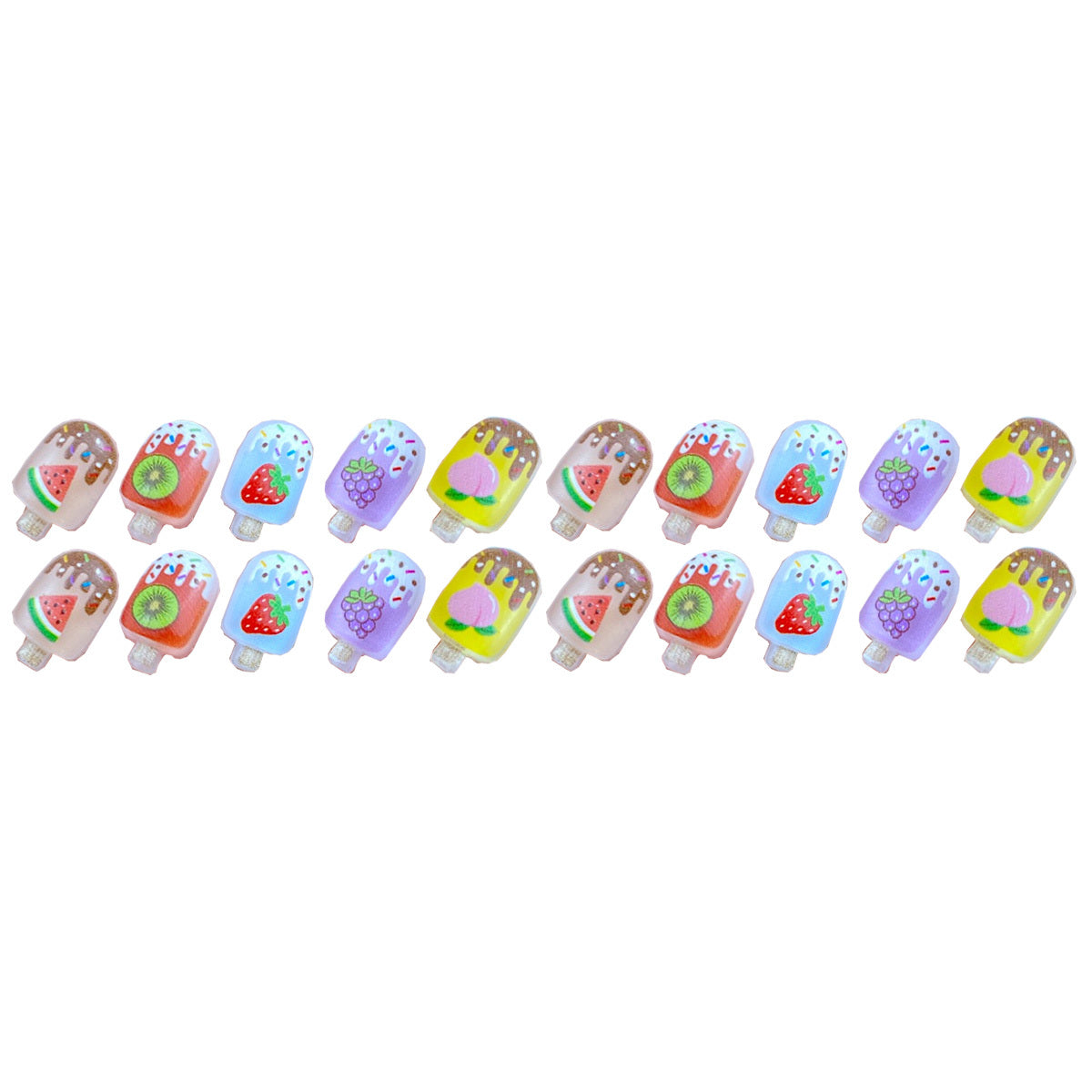 Resin Mini Fruit Popsicle Flat Back Miniatures for Nail Art