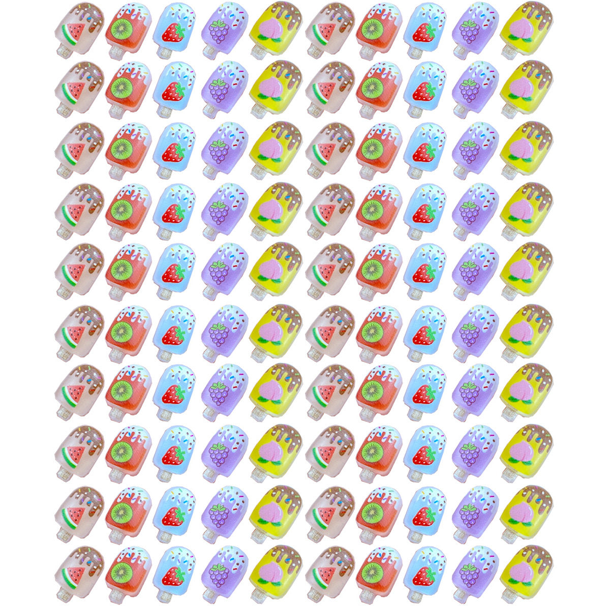 Resin Mini Fruit Popsicle Flat Back Miniatures for Nail Art