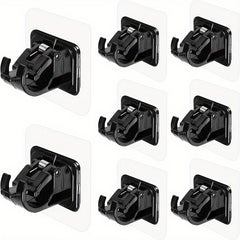 8pcs No Drill Curtain Rod Brackets Self Adhesive Rod Hangers