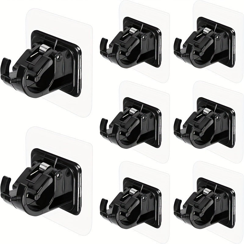 8pcs No Drill Curtain Rod Brackets Self Adhesive Rod Hangers
