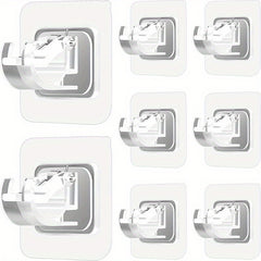 8pcs No Drill Curtain Rod Brackets Self Adhesive Rod Hangers
