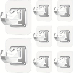 8pcs No Drill Curtain Rod Brackets Self Adhesive Rod Hangers