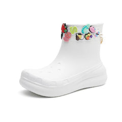 Women's Waterproof Mid Tube Rain Boots Non slip Outdoor Rain Boot