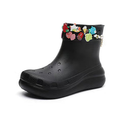 Women's Waterproof Mid Tube Rain Boots Non slip Outdoor Rain Boot