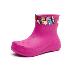 Women's Waterproof Mid Tube Rain Boots Non slip Outdoor Rain Boot
