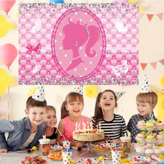 Princess Birthday Background Cloth Party Decoration Flag