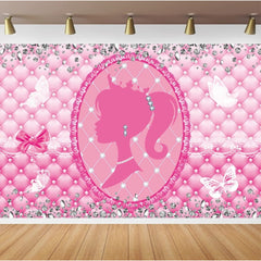 Princess Birthday Background Cloth Party Decoration Flag