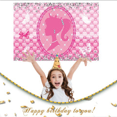Princess Birthday Background Cloth Party Decoration Flag