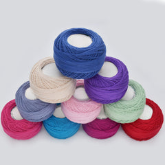 Cotton Lace Yarn for Knitting and Crocheting Scarf Pendants 50g 460m Roll