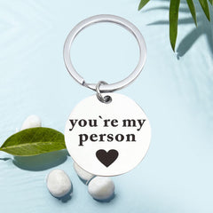 Creative Stainless Steel Carved Keychain Gift For Dad and Mom
