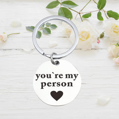 Creative Stainless Steel Carved Keychain Gift For Dad and Mom