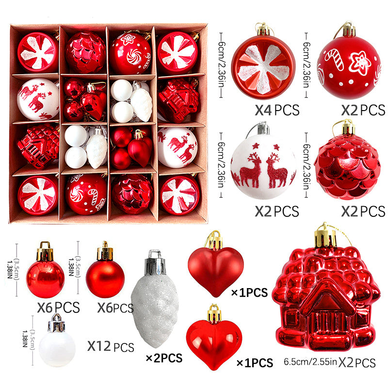 Red Jumbo Christmas Hanging Balls Ornaments Outdoor