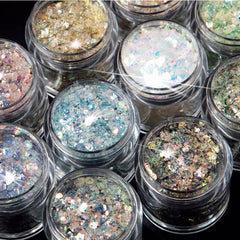 10g Bottle 8 Colorful Craft Glitter Powder for Tumblers, Slime, Nail Art