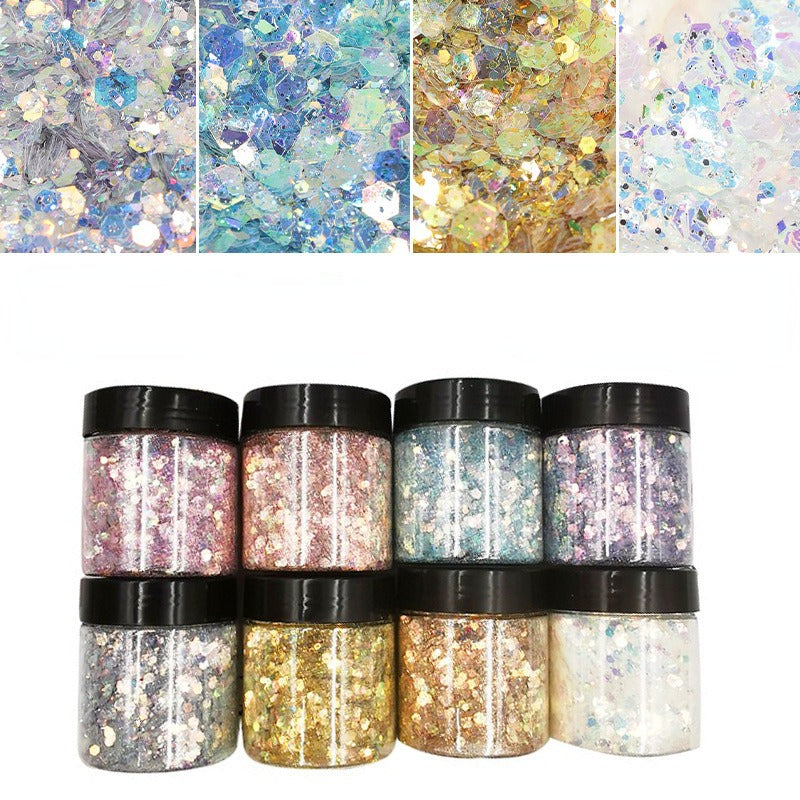10g Bottle 8 Colorful Craft Glitter Powder for Tumblers, Slime, Nail Art