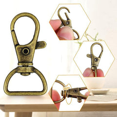 10Pcs Metal Swivel Lobster Clasp Keychain Hooks DIY Jewelry Making