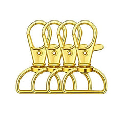 10Pcs Metal Swivel Lobster Clasp Keychain Hooks DIY Jewelry Making
