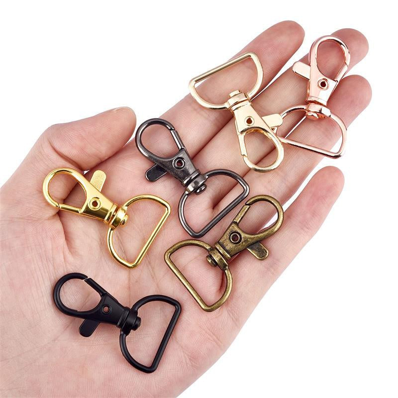 10Pcs Metal Swivel Lobster Clasp Keychain Hooks DIY Jewelry Making