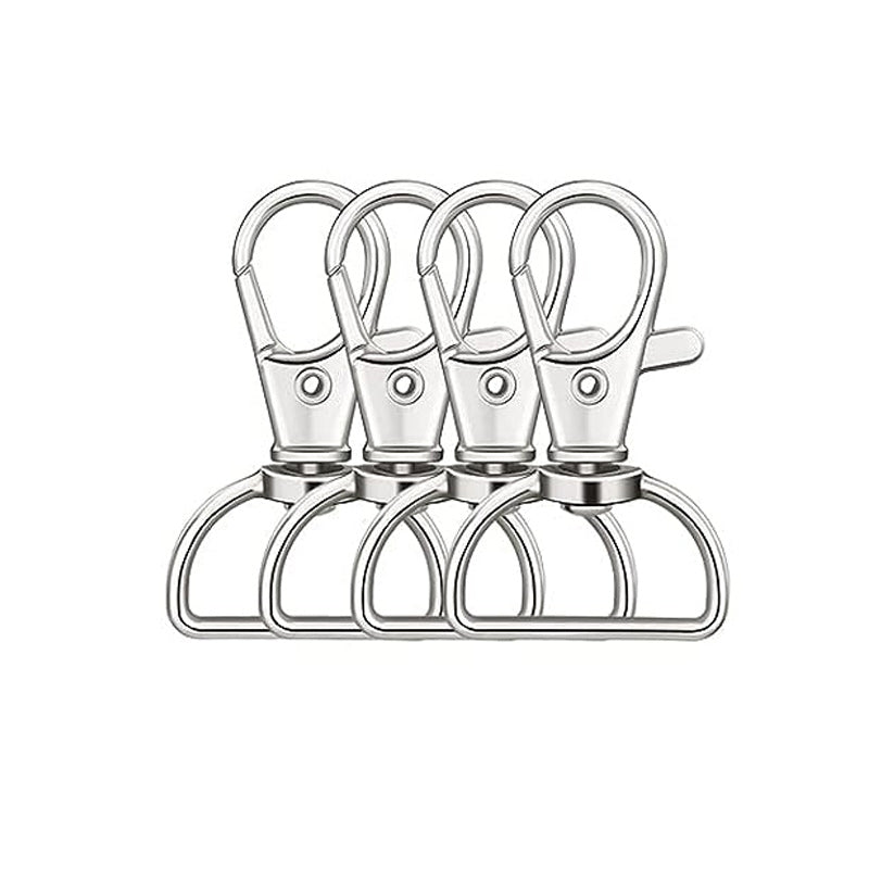 10Pcs Metal Swivel Lobster Clasp Keychain Hooks DIY Jewelry Making