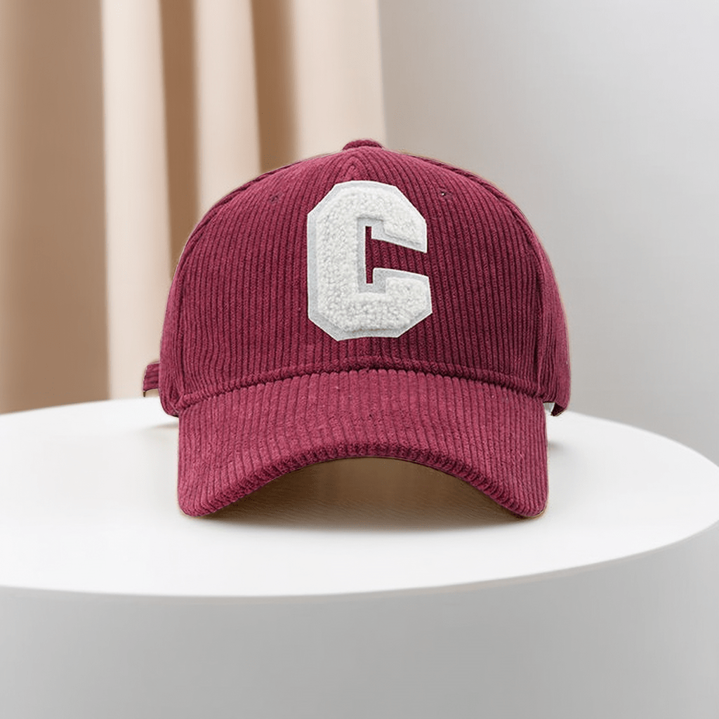 Striped Embroidered Letter Baseball Cap for Men