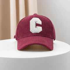 Striped Embroidered Letter Baseball Cap for Men