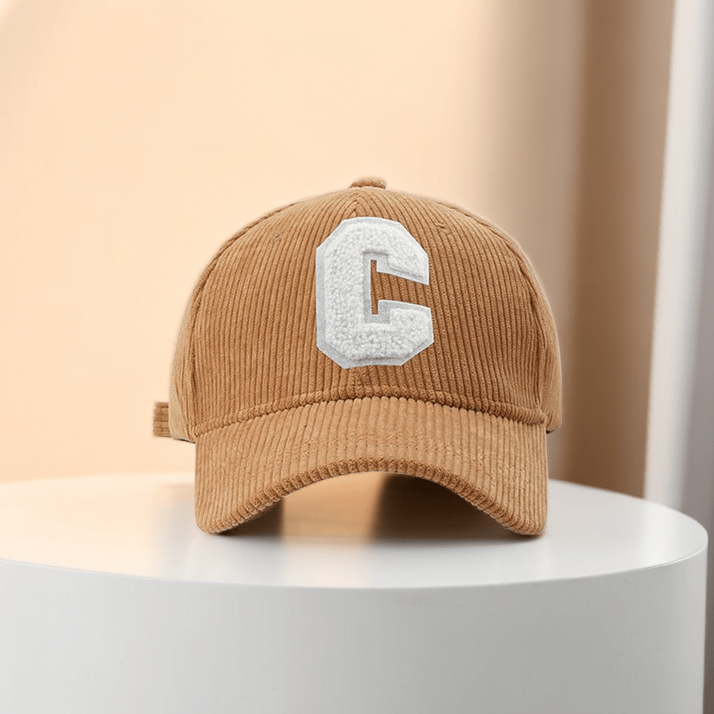 Striped Embroidered Letter Baseball Cap for Men
