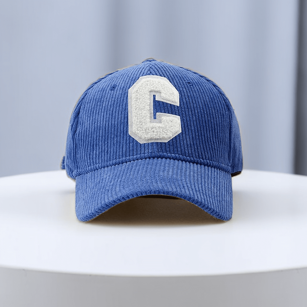Striped Embroidered Letter Baseball Cap for Men