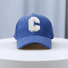 Striped Embroidered Letter Baseball Cap for Men