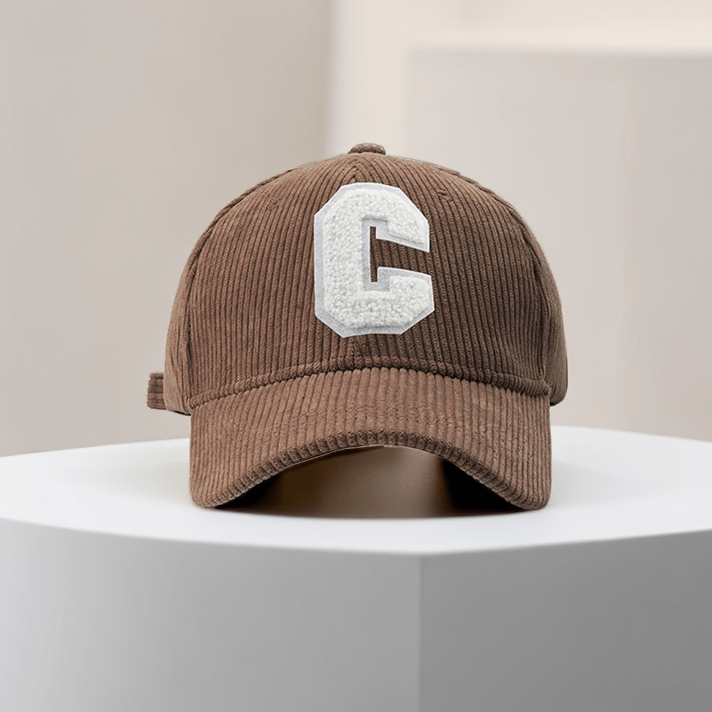 Striped Embroidered Letter Baseball Cap for Men
