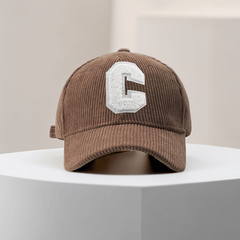 Striped Embroidered Letter Baseball Cap for Men