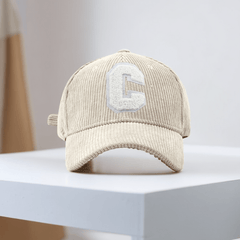 Striped Embroidered Letter Baseball Cap for Men