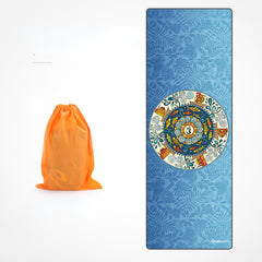 Non-Slip Flower Pattern Yoga Mat Towel Thin Breathable Absorbent Blanket