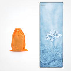 Non-Slip Flower Pattern Yoga Mat Towel Thin Breathable Absorbent Blanket