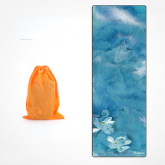Non-Slip Flower Pattern Yoga Mat Towel Thin Breathable Absorbent Blanket