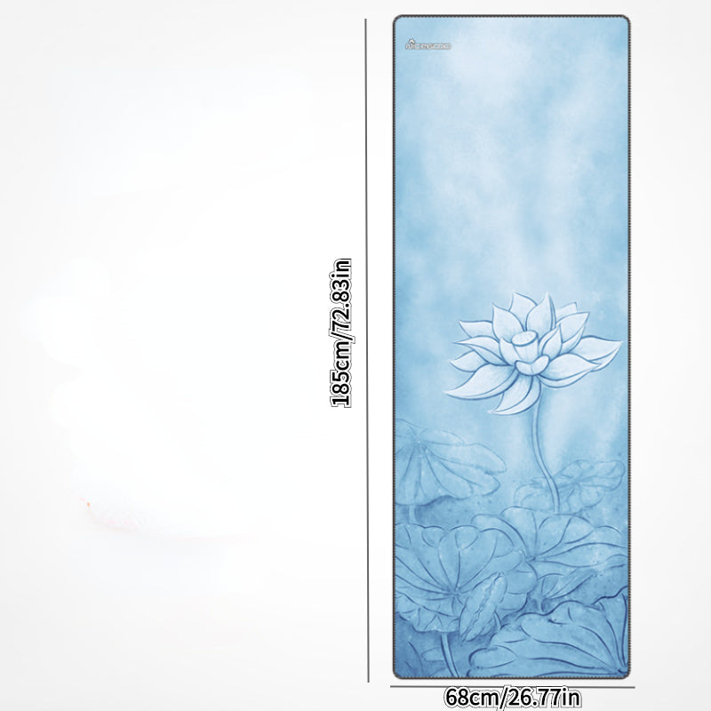 Non-Slip Flower Pattern Yoga Mat Towel Thin Breathable Absorbent Blanket