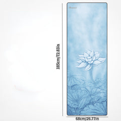 Non-Slip Flower Pattern Yoga Mat Towel Thin Breathable Absorbent Blanket
