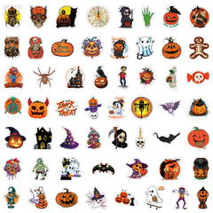 110pcs Halloween Stickers Pumpkin Horror Decoration Vinyl Waterproof Stickers