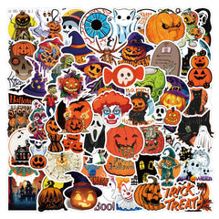 110pcs Halloween Stickers Pumpkin Horror Decoration Vinyl Waterproof Stickers
