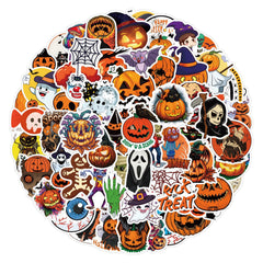 110pcs Halloween Stickers Pumpkin Horror Decoration Vinyl Waterproof Stickers