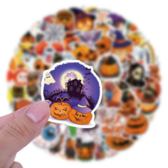 110pcs Halloween Stickers Pumpkin Horror Decoration Vinyl Waterproof Stickers