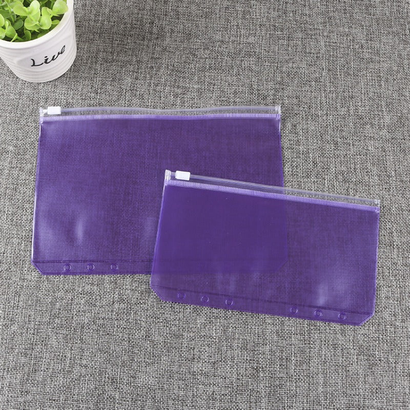 Colorful PVC Zipper Bag for A5 A6 Notebook, Traveler's Storage Bag