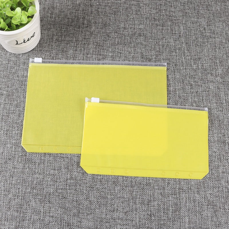 Colorful PVC Zipper Bag for A5 A6 Notebook, Traveler's Storage Bag