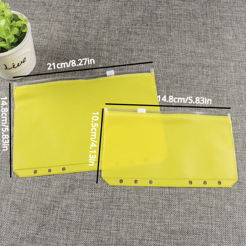 Colorful PVC Zipper Bag for A5 A6 Notebook, Traveler's Storage Bag