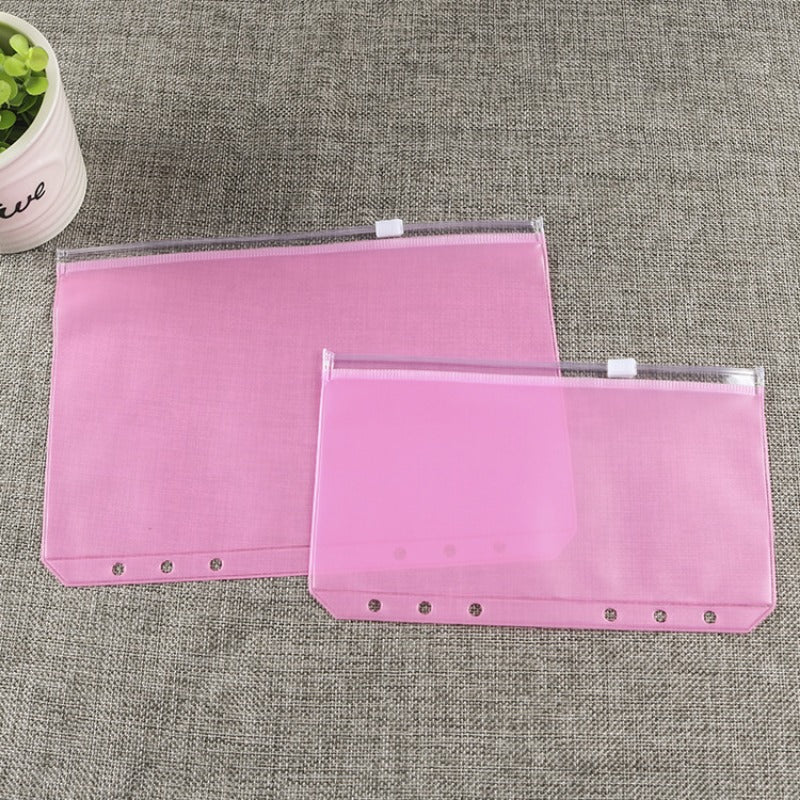 Colorful PVC Zipper Bag for A5 A6 Notebook, Traveler's Storage Bag