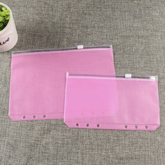 Colorful PVC Zipper Bag for A5 A6 Notebook, Traveler's Storage Bag