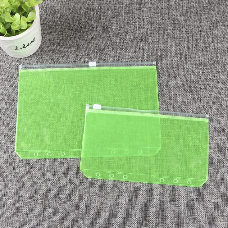 Colorful PVC Zipper Bag for A5 A6 Notebook, Traveler's Storage Bag