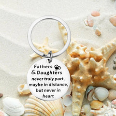 Metal Key Chain Keyring Pendant Family Gift For Father Daughter