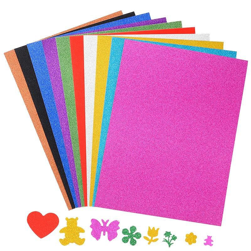 10pcs Glitter Sponge Foam Paper DIY Wedding Party Supplies
