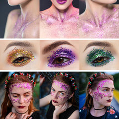 32 Colors Holographic Chunky Glitter Set for Resin Art Crafts Nail Body