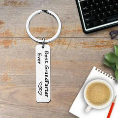 Stainless Steel Engraved Keyring Father's Gift